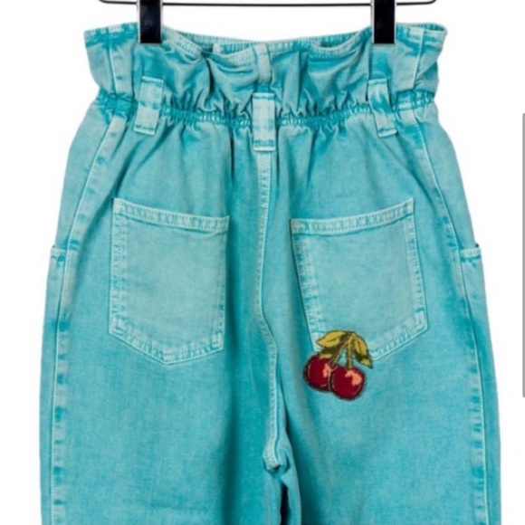 Gucci Blue Embroidered Cherry Jeans 💯AUTH